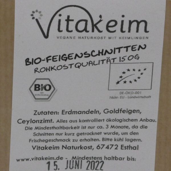 Bio - Feigenschnitten 150g in Rohkostqualität