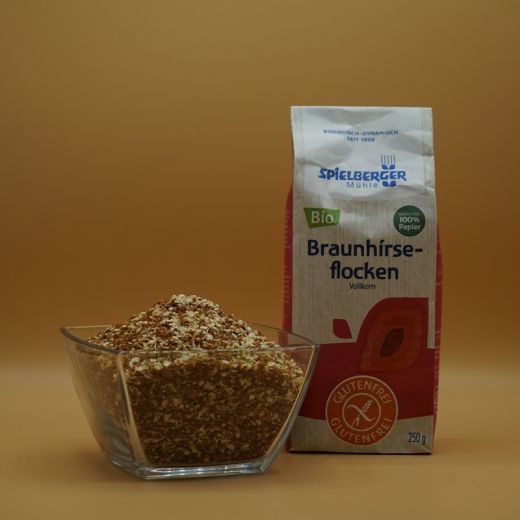 Bio - Braunhirseflocken garantiert glutenfrei 250g