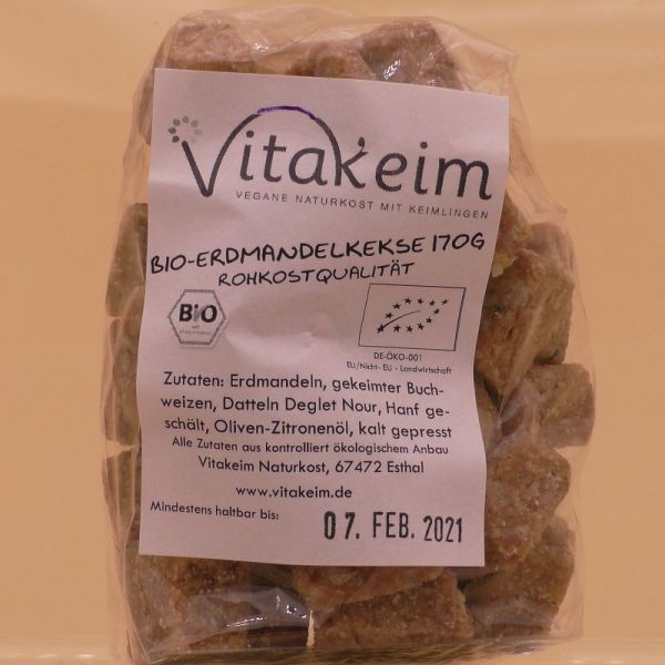 Bio - Erdmandelkekse 170g, Rohkostqualität