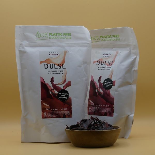 Bio - Dulse geflockt (25g) und grob geschnitten (100g)