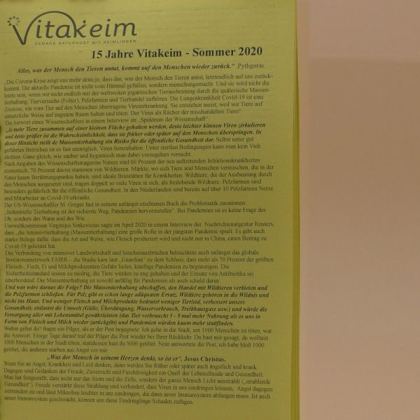 Vitakeim gelber Produktkatalog