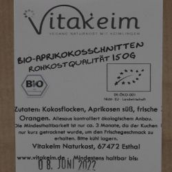 Bio - Aprikokosschnitten 150g in Rohkostqualität