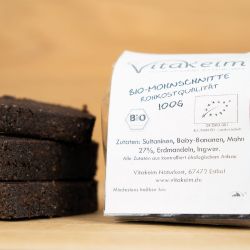 Bio - Mohnschnitte, Rohkostqualität